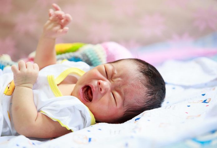 Startle reflex in a baby